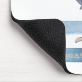 Tapis De Souris Nom du bateau nautique, Ancre Dauphin Stripes (Coin)