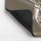 Tapis De Souris Nom du chasseur sur mesure Deer Trophy Rifle Hunte (Coin)