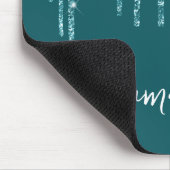 Tapis De Souris Nom du filtre de Parties scintillant turquoise de  (Coin)