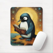 Tapis De Souris Nom du livre de lecture du pingouin mignon (Avec souris)