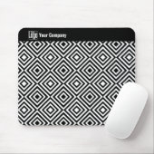 Tapis De Souris Nom du logo de la société promotionnelle noir et b (Avec souris)