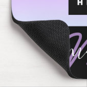 Tapis De Souris Nom du logo personnalisé Monogramme noir Dusty vio (Coin)