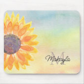 Tapis De Souris Nom du monogramme Aquarelle (Devant)