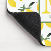 Tapis De Souris Nom du monogramme de citron mou (Coin)
