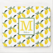Tapis De Souris Nom du monogramme de citron mou (Devant)