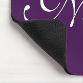 Tapis De Souris Nom du monogramme pourpre de l'aubergine (Coin)