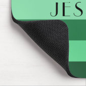 Tapis De Souris Nom du Motif monochrome rayé vert Imprimer (Coin)