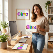 Tapis De Souris Nom du personnage de dessin "Olivia"