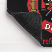 Tapis De Souris Nom du pompier et nom du grade (Coin)