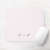Tapis De Souris Nom du script gris rose (Avec souris)
