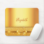 Tapis De Souris Nom élégant Gold bow (Avec souris)