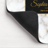 Tapis De Souris Nom élégant moderne de marbre d'or blanc - (Coin)