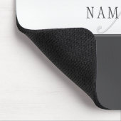 Tapis De Souris Nom élégant & monogramme | Gris foncé & clair (Coin)