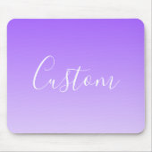Tapis De Souris Nom en écriture cursive & ombre légère violet clai (Devant)