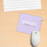 Tapis De Souris Nom en gras Script moderne Lavande Lavande Monogra<br><div class="desc">Ce tapis de souris élégant serait parfait pour un usage personnel ou professionnel. Ajoutez facilement vos propres détails en cliquant sur l'option "personnaliser".</div>