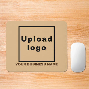 Tapis De Souris Nom et logo de l'entreprise sur la souris Brown lé