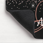 Tapis De Souris Nom et monogramme de la Parties scintillant rose (Coin)