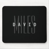 Tapis De Souris Nom et nom de famille du chevauchement moderne (Devant)