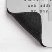 Tapis De Souris Nom et Slogan modifiable moderne | Gradient gris (Coin)