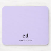 Tapis De Souris Nom initial du monogramme violet lavande (Devant)