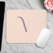 Tapis De Souris Nom initial personnalisé Fille propre Script Blush