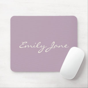 Tapis De Souris Nom manuscrit élégant poussiéreux lilas personnali