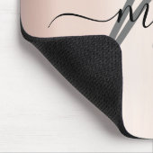 Tapis De Souris Nom minimum du Rose de vidage Monogramme Gris (Coin)