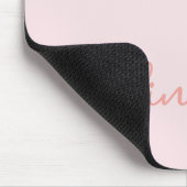 Tapis De Souris Nom moderne Chic Blush Pink Pad souris (Coin)