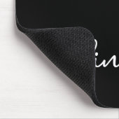 Tapis De Souris Nom moderne Chic noir & blanc (Coin)