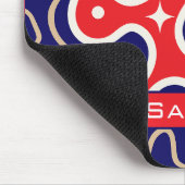 Tapis De Souris nom monogramme coloré groovy (Coin)