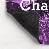 Tapis De Souris Nom monogramme de marbre d'agneau pourpre (Coin)