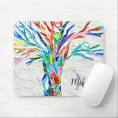 Tapis De Souris Nom Mosaïque de monogramme (Avec souris)