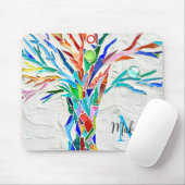 Tapis De Souris Nom Mosaïque de monogramme (Avec souris)