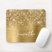 Tapis De Souris Nom Pailleté Or Glamour (Avec souris)