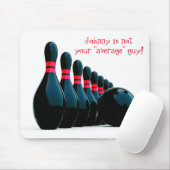 Tapis De Souris Nom personnalisable amusant Bowler Bowling Mouse P (Avec souris)