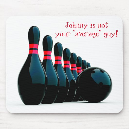Tapis De Souris Nom personnalisable amusant Bowler Bowling Mouse P (Devant)