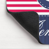 Tapis De Souris Nom personnalisable de conception d'Ancres rouge e (Coin)