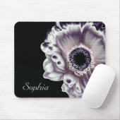Tapis De Souris Nom personnalisable d'impression de fleurs Mousepa (Avec souris)