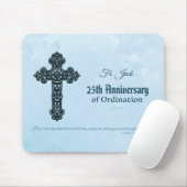 Tapis De Souris Nom personnalisé & Anniversaire Année Ordination,  (Avec souris)