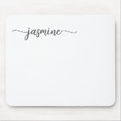 Tapis De Souris Nom personnalisé avec monogramme simple et féminin (Devant)