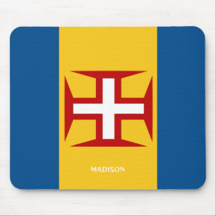Tapis De Souris Nom personnalisé Drapeau Madeira