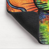 Tapis De Souris Nom personnalisé du chat coloré (Coin)