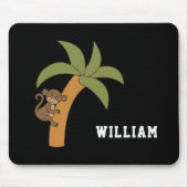 Tapis De Souris Nom Personnalisé Du Singe À L'École (Devant)