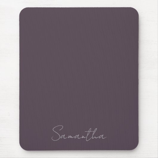 Tapis De Souris Nom personnalisé élégant Purple Taupe (Devant)