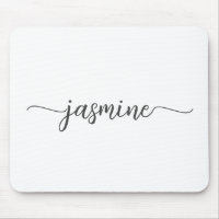 Nom personnalisé girly simple blanc monogramme