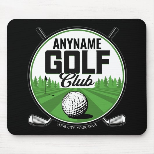 Tapis De Souris NOM personnalisé Golfing Pro Golf Club Player (Devant)