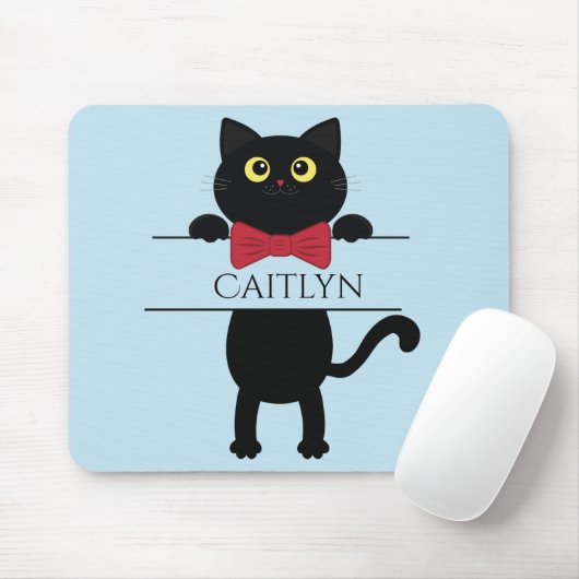 Tapis De Souris Nom Personnalisé Kitty Pad Souris, Pad Souris Chat (Avec souris)