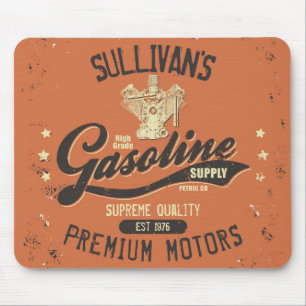 Tapis De Souris Nom personnalisé Moteurs à essence Garage mécaniqu