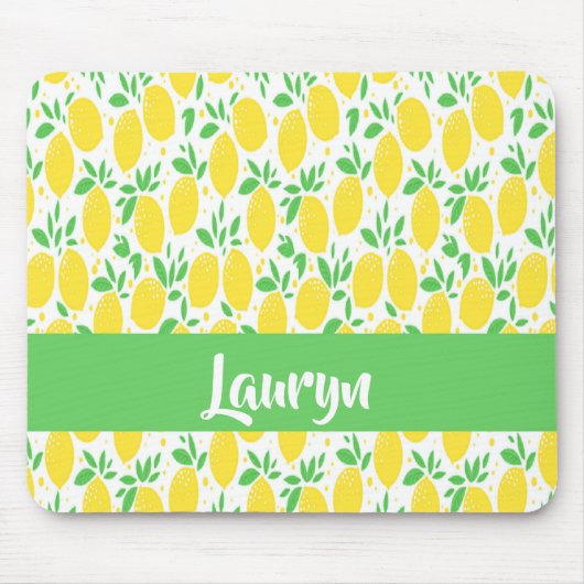 Tapis De Souris Nom personnalisé motif citron (Devant)