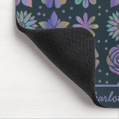 Tapis De Souris Nom personnalisé motif floral coloré (Coin)